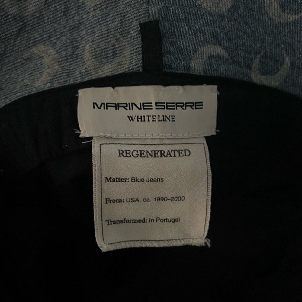 Marine Serre Blue Denim Bucket Hat - Picture 5 of 5